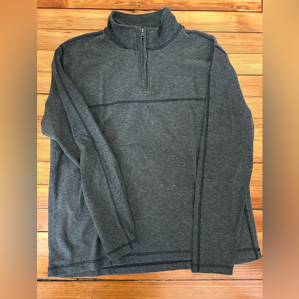 Men's Gray Zip-Up Sweater